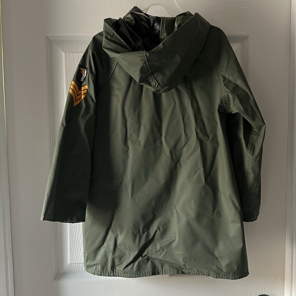 Army/Camo Reversible Raincoat Sz S - Picture 5 of 6